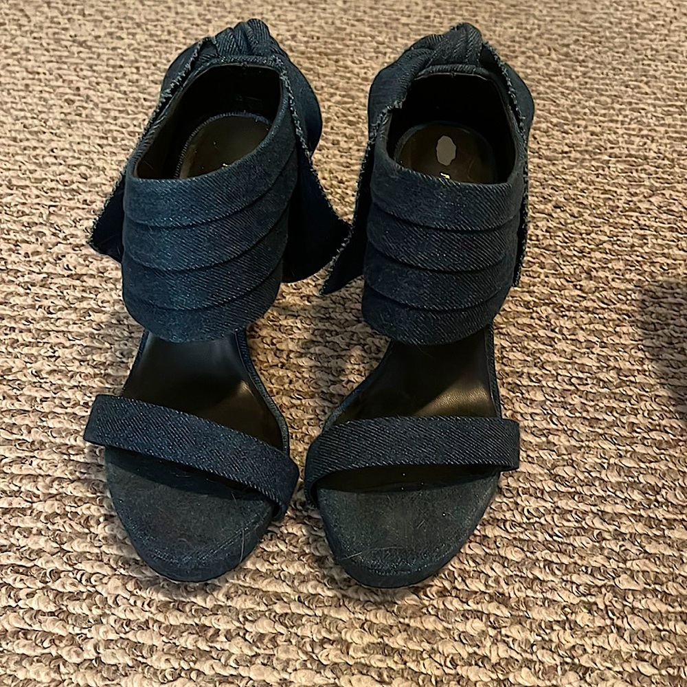 miss sixty denim blue shoes